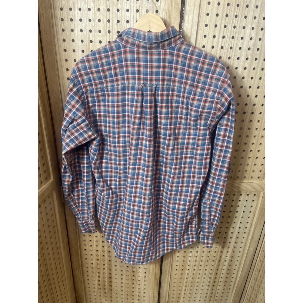 Onward Reserve Mens Tailored Fit Plaid Button Down Shirt Blue Red L Cotton - Picture 6 of 6